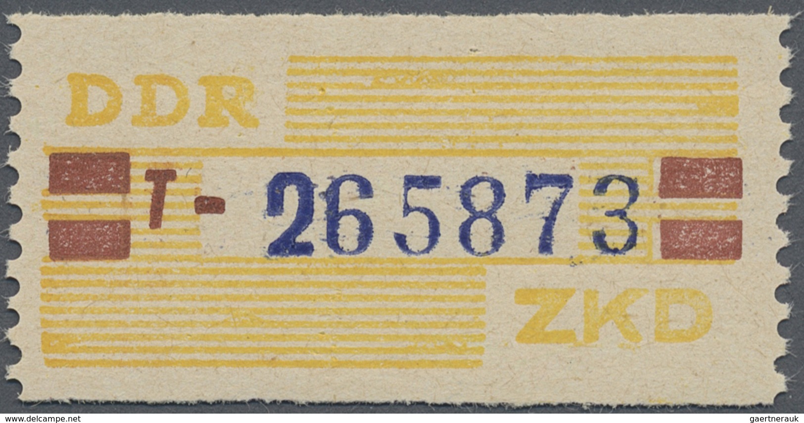 ** DDR - Dienstmarken B (Verwaltungspost A / Zentraler Kurierdienst): 1959, ZKD 20 Pfg T (Gera) Postfri - Autres & Non Classés