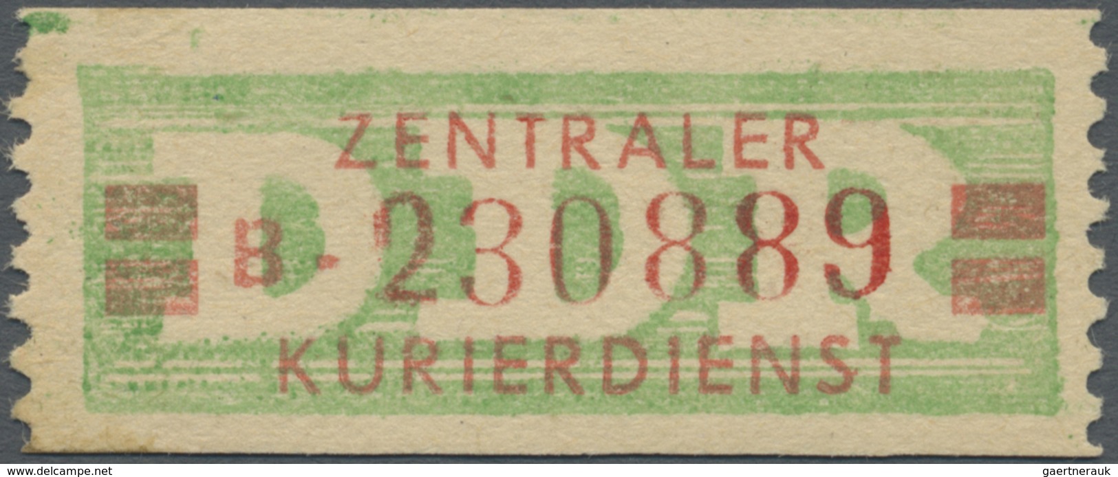 ** DDR - Dienstmarken B (Verwaltungspost A / Zentraler Kurierdienst): 1959, Wertstreifen Für Den ZKD, 2 - Sonstige & Ohne Zuordnung
