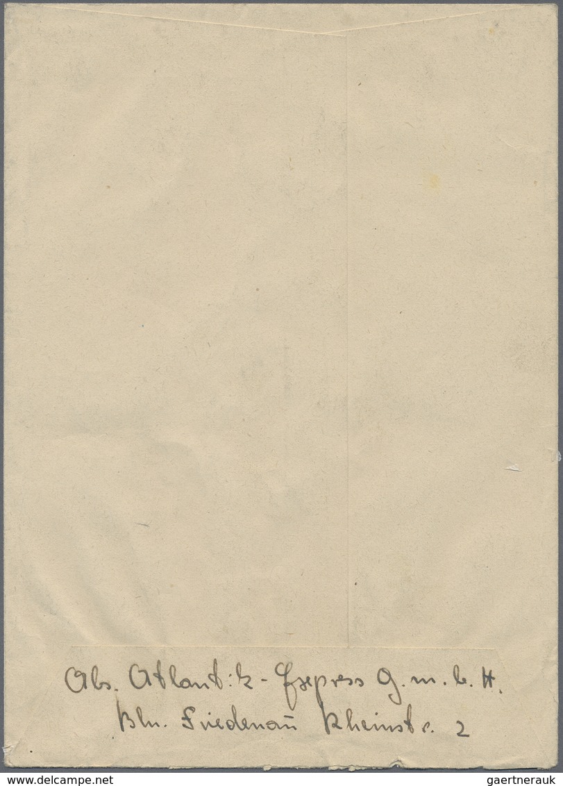 Br Berlin - Vorläufer: 1948: Umschlag Ca. 21 X 15 Cm. Als Ortsbrief Einschreiben Mit Beiden Blöcken Flü - Lettres & Documents