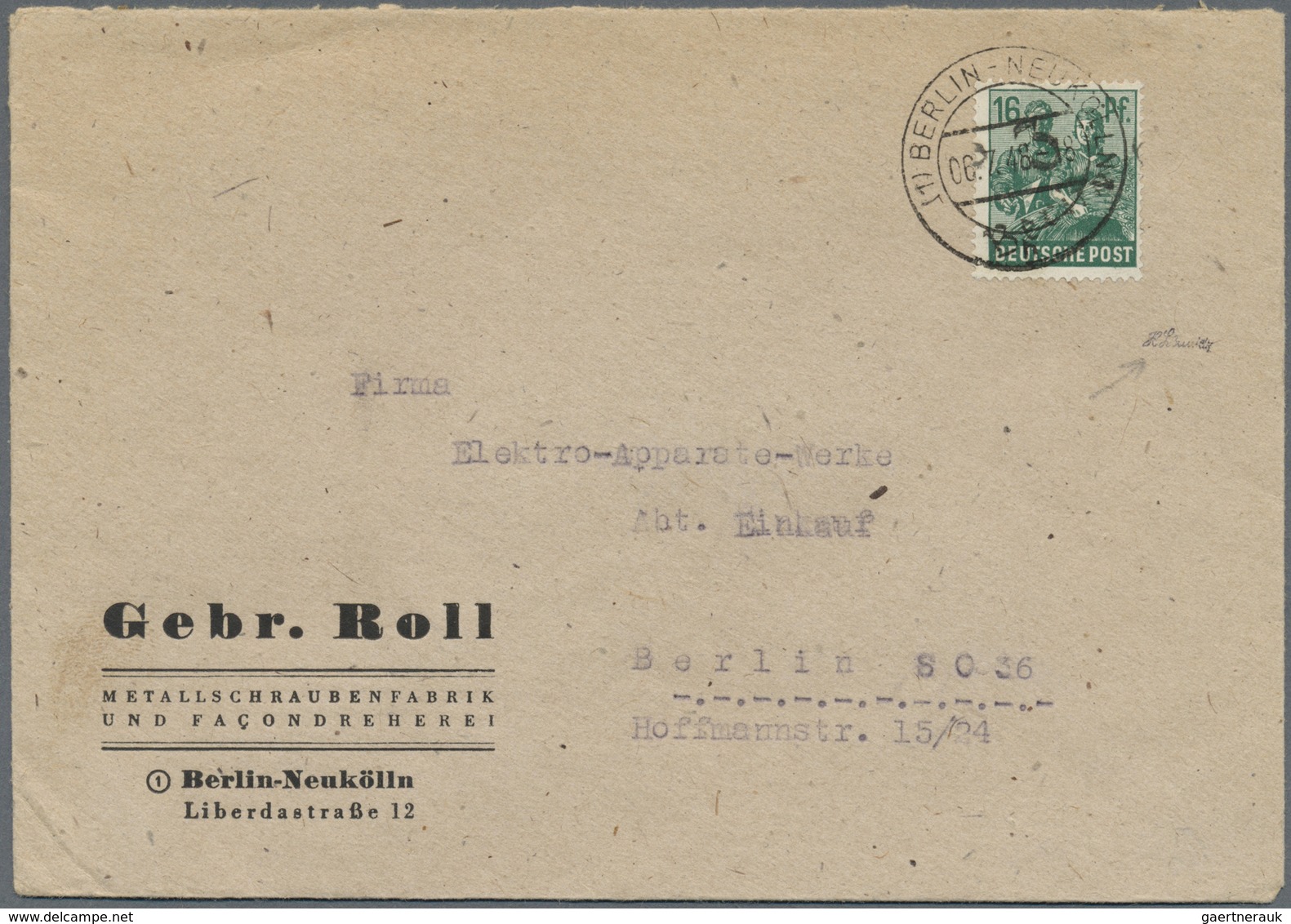 Br Berlin - SBZ-Bezirkshandstempel: 1948, " 3 Berlin", 2 Ortsbriefe Unter Verwendung Der 16 Pfg. Arbeit - Sonstige & Ohne Zuordnung