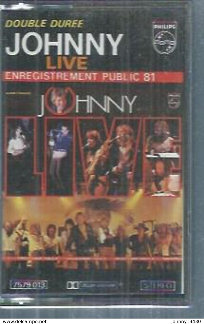 K7 Audio - JOHNNY HALLYDAY "  LIVE - ENREGISTREMENT PUBLIC 1  "  19 TITRES Double Duree - Cassettes Audio