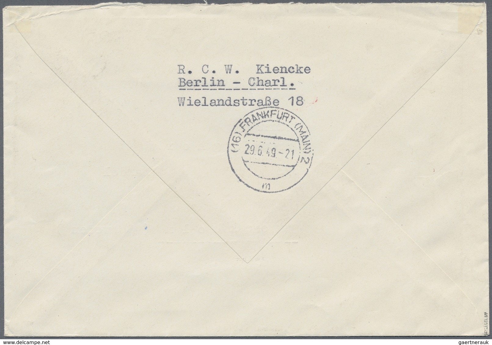 Br Berlin: 1949: IAS-Luftpostbrief Europa Mit Einschreiben, Tarif I  ( 50 + 1 IAS 50 Pf. Und 60 R ) DM - Altri & Non Classificati