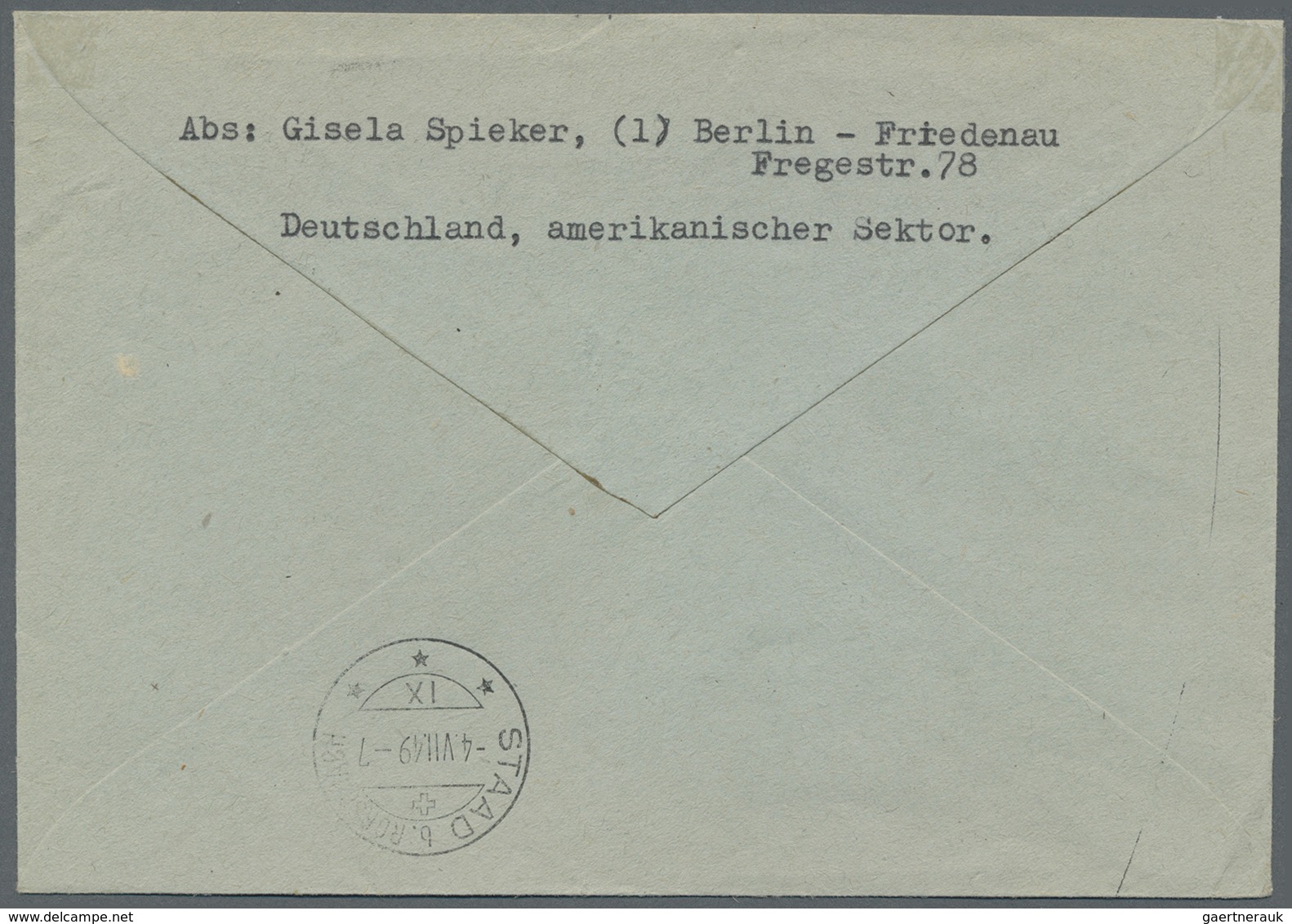 Br Berlin: 1949: Auslandsbrief über 60g  140 Pf. Mit Einschreiben 60 Pf. Im Tarif I Mit 2.- DM ROTAUFDR - Autres & Non Classés