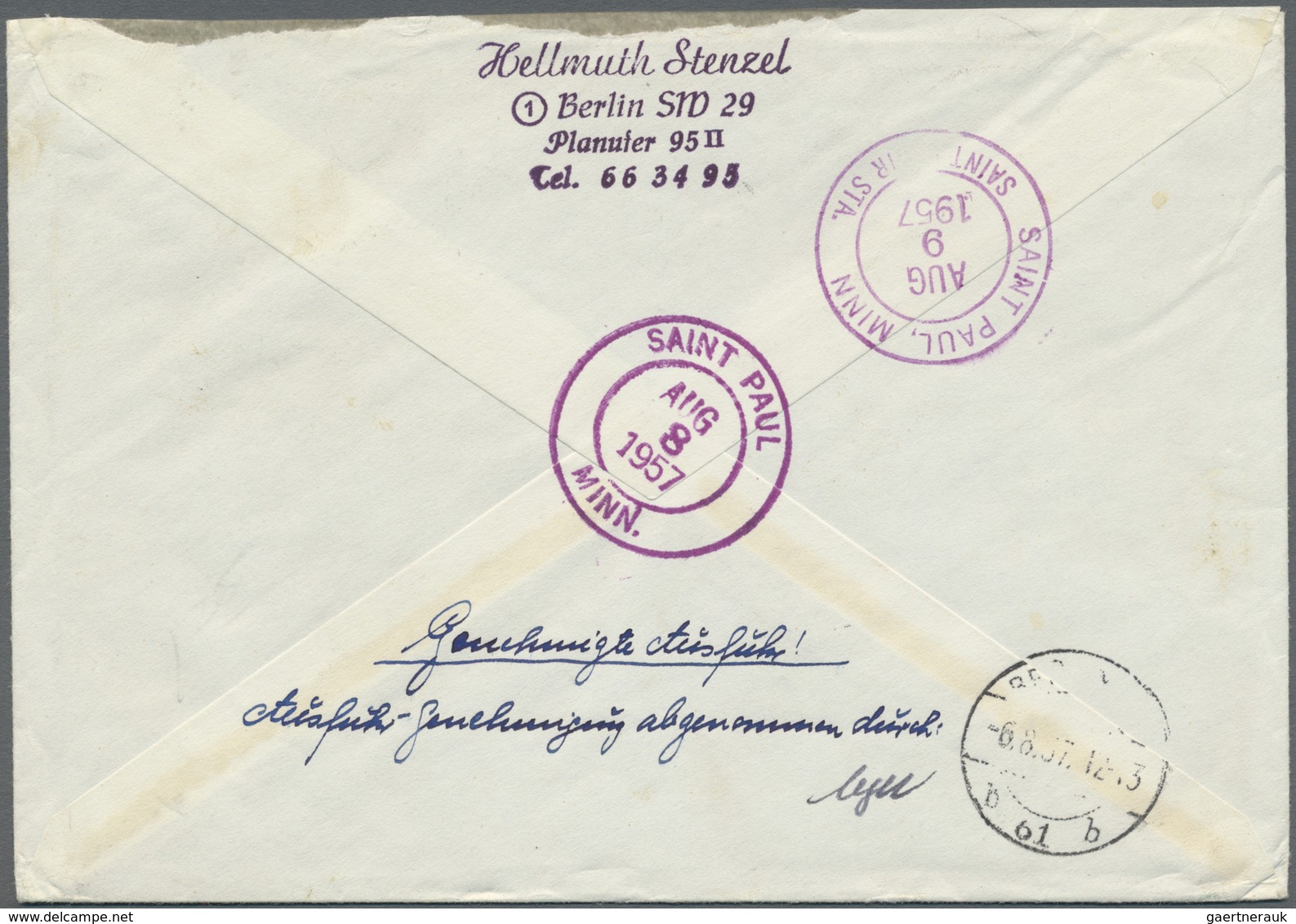 Br Berlin: 1957: Luftpostbrief 58g Mit Einschreiben Im Tarif III DM 3,70 Mit 2.- DM Bauten I, 70 Pf. Un - Sonstige & Ohne Zuordnung