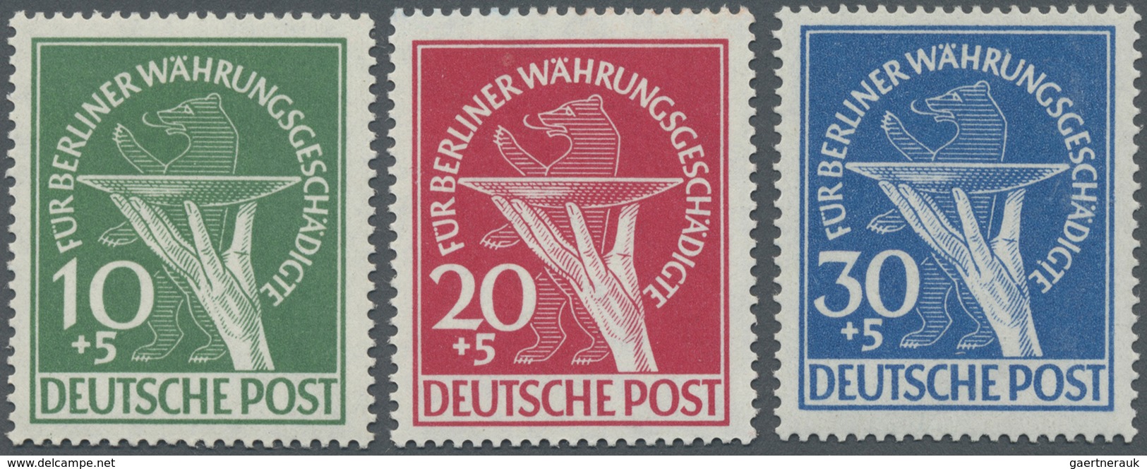 ** Berlin: 1949, Für Berliner Währungsgeschädigte, Tadellos Postfrischer Satz, Attest Schlegel BPP "... - Altri & Non Classificati