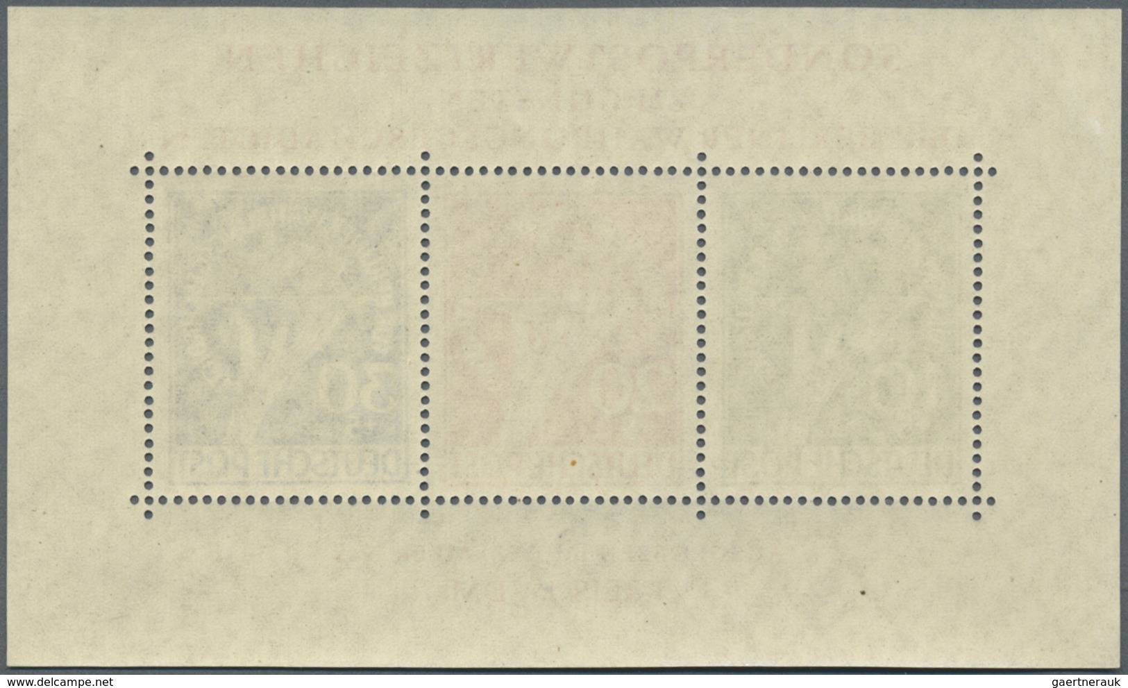 ** Berlin: 1949, Währungsgeschädigten-Block (110 X 65 Mm) Mit Beiden Plattenfehlern Auf Den 10 Pf. Und - Altri & Non Classificati