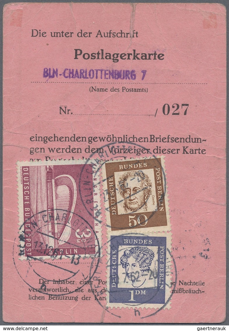 Br Berlin: 1962: POSTLAGERKARTE Beim Postamt Berlin-Charlottenburg 7, Zweigpostamt Im Bahnhof Zoo Vom 1 - Sonstige & Ohne Zuordnung