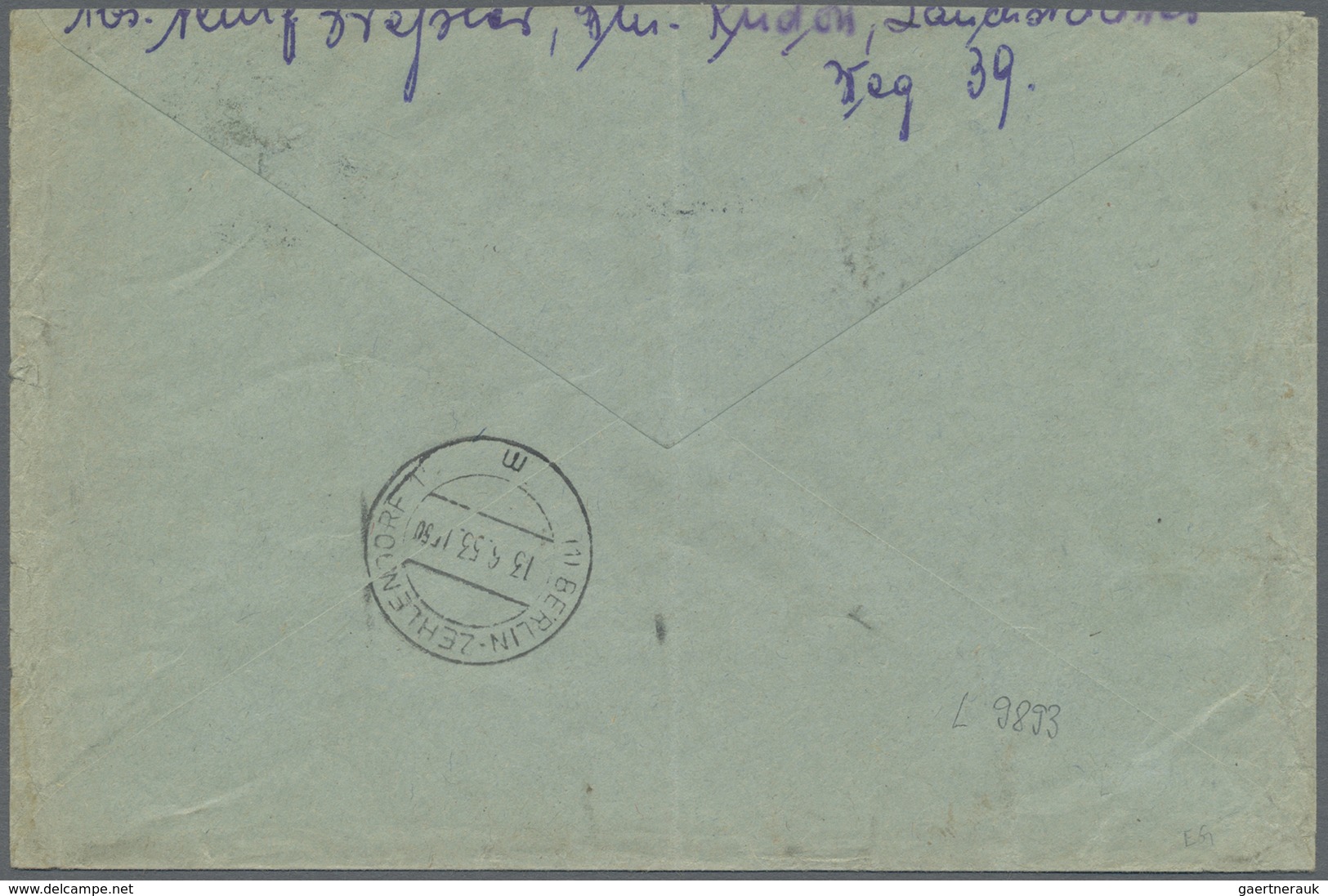 Br Berlin - Postschnelldienst: 1949/53:  Kleiner Posten Von Vier Schnelldienstbriefen, Alle Mit 80 Pfen - Briefe U. Dokumente