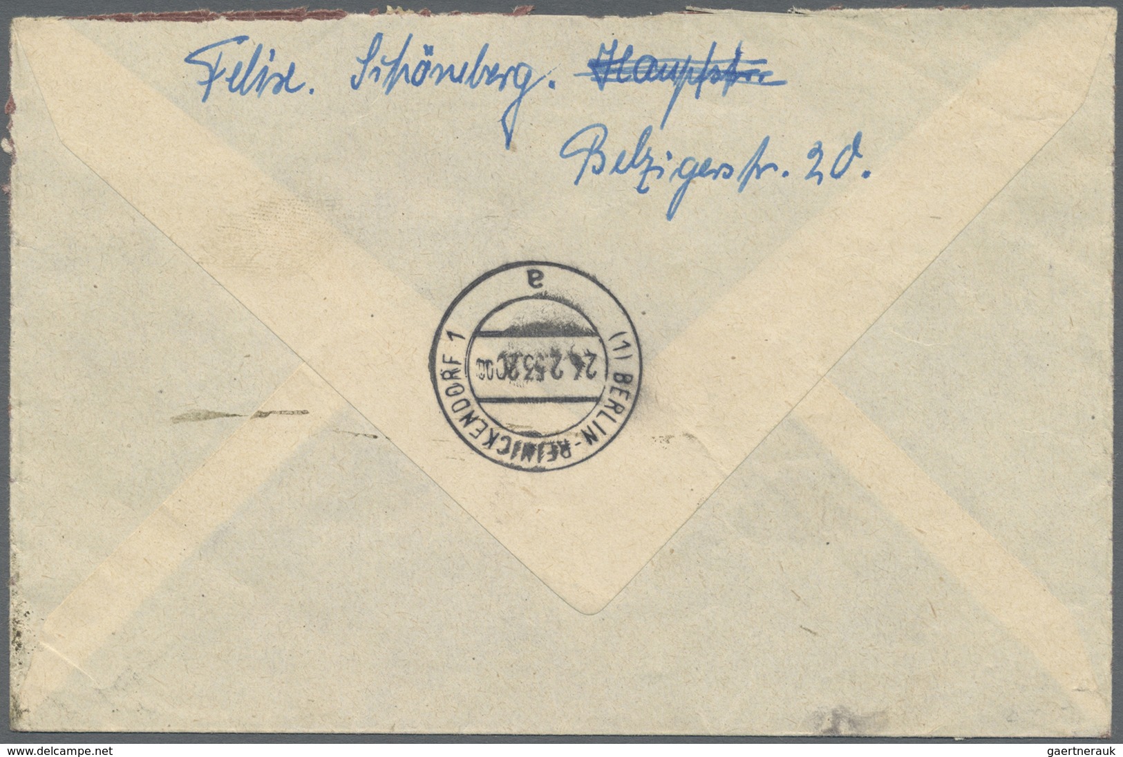 Br Berlin - Postschnelldienst: 1949/53:  Kleiner Posten Von Vier Schnelldienstbriefen, Alle Mit 80 Pfen - Storia Postale