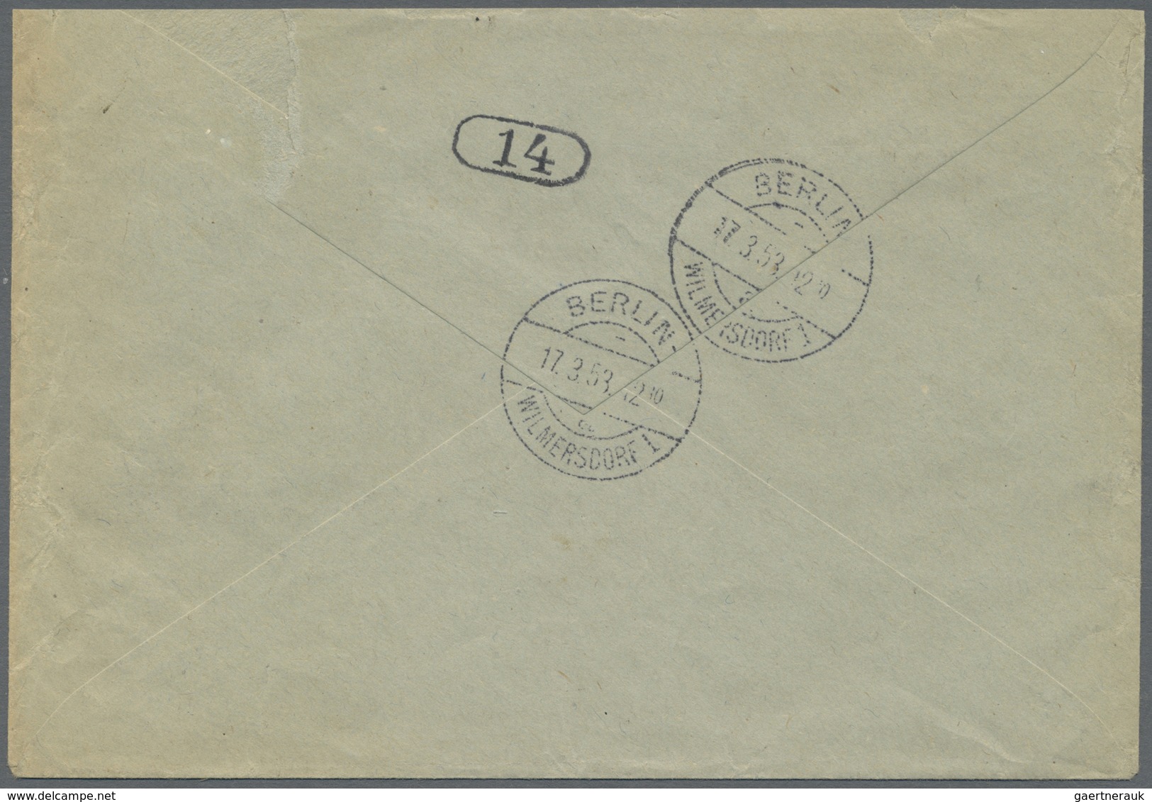 Br Berlin - Postschnelldienst: 1953: Umschlag Postsache, Gebührenfrei Als Schnelldienst, Absender Posta - Briefe U. Dokumente