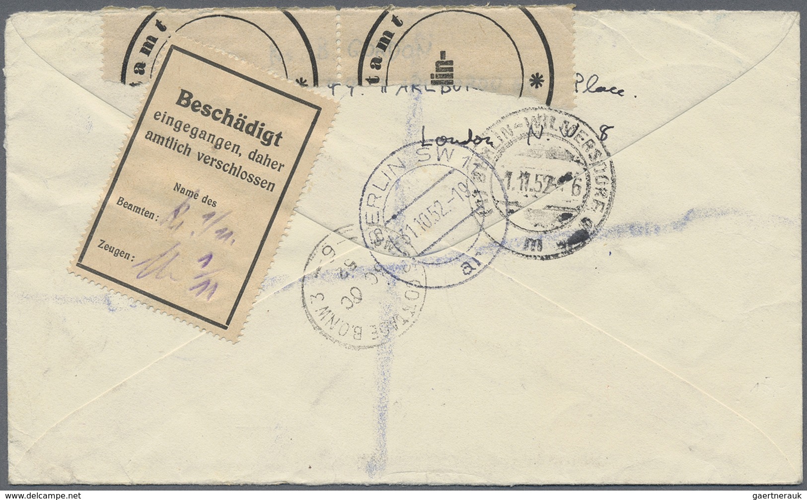 Br Berlin - Besonderheiten: 1951/1953: Zwei LP-Briefe: 1951 Aus Uruguay Und 1952 Aus USA Mit Devisenkon - Autres & Non Classés