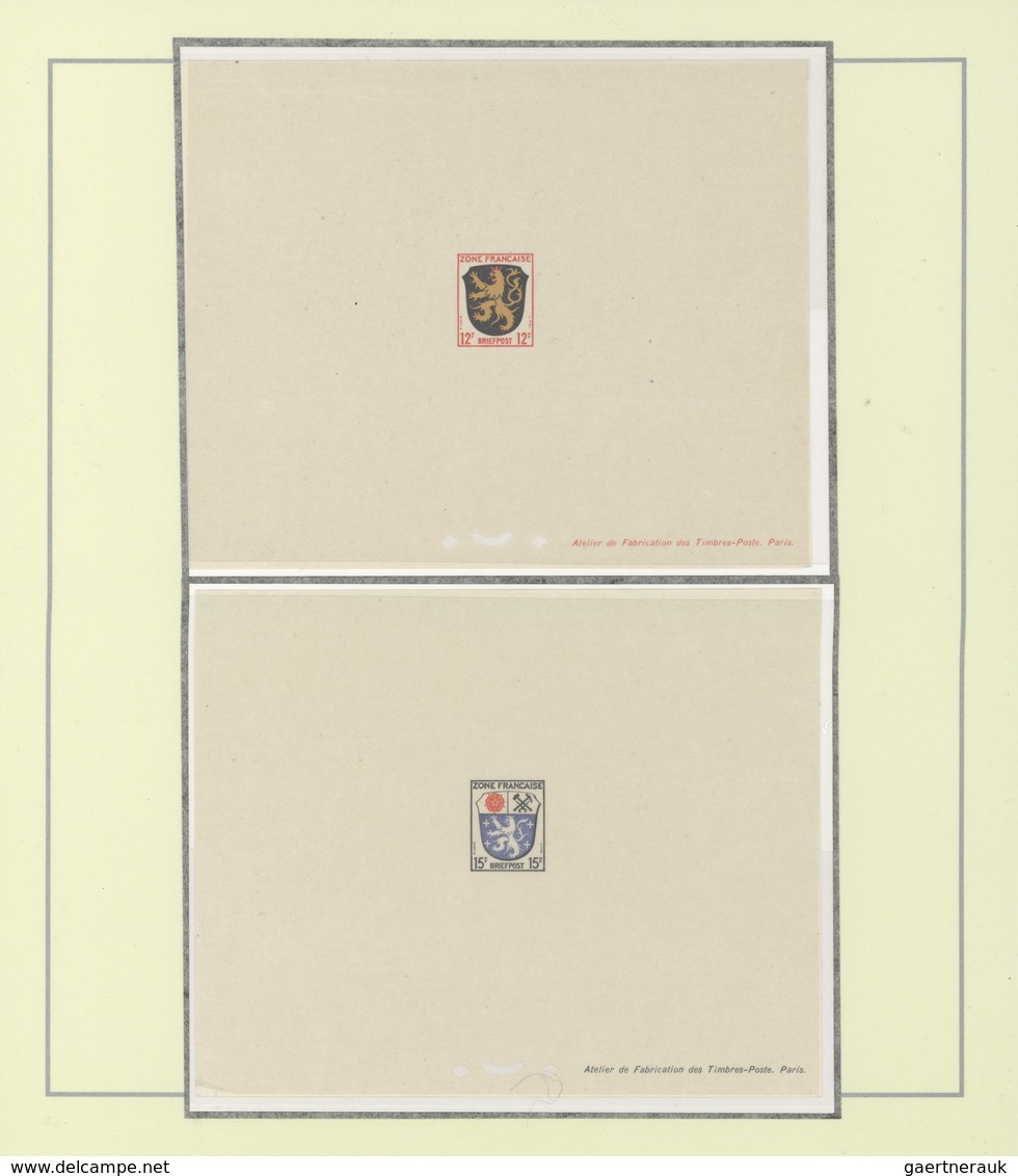 (*) Französische Zone - Allgemeine Ausgabe: 1945, 1 Pfg. Bis 30 Pfg. Pfg. Wappen Komplett Je Als Ministe - Sonstige & Ohne Zuordnung