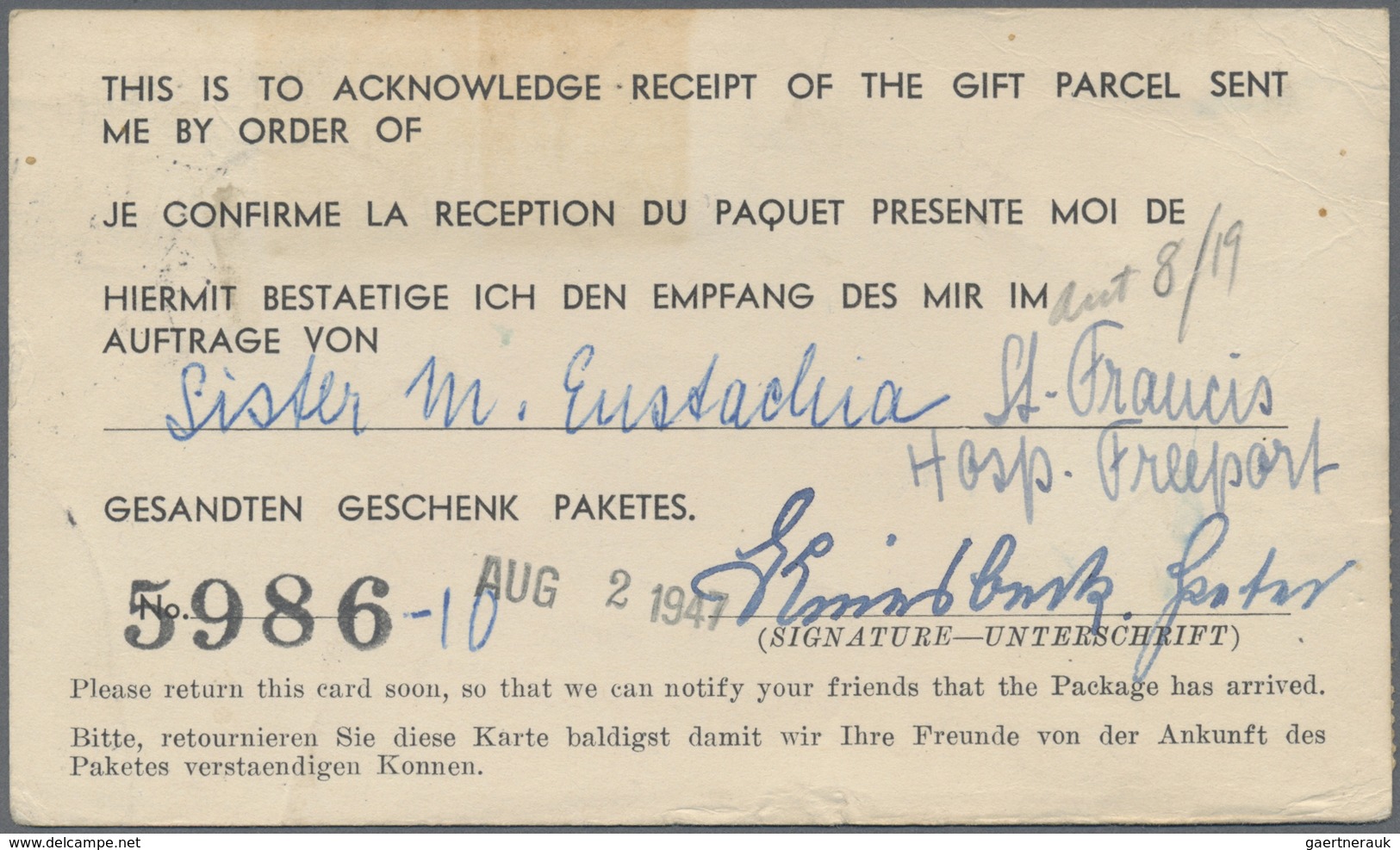 Br Französische Zone - Allgemeine Ausgabe: 1946, 5 Pf Wappen, Je 9 Stück Als Portogerechte MeF Auf 2 Au - Autres & Non Classés