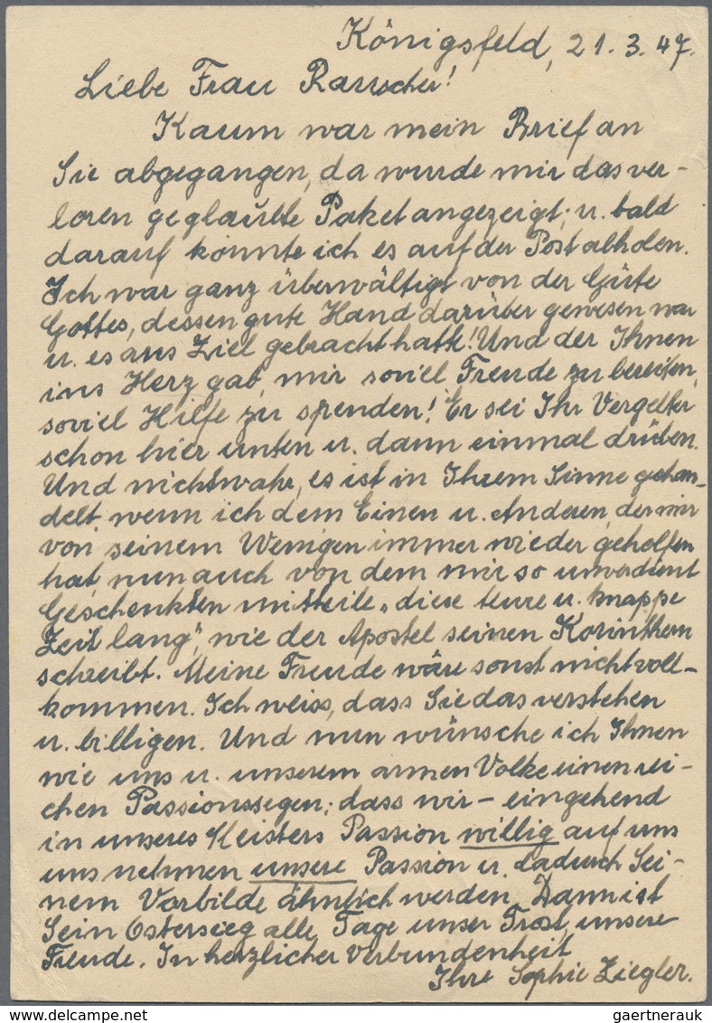 Br Französische Zone - Allgemeine Ausgabe: 1946, 5 Pf Wappen, Je 9 Stück Als Portogerechte MeF Auf 2 Au - Autres & Non Classés