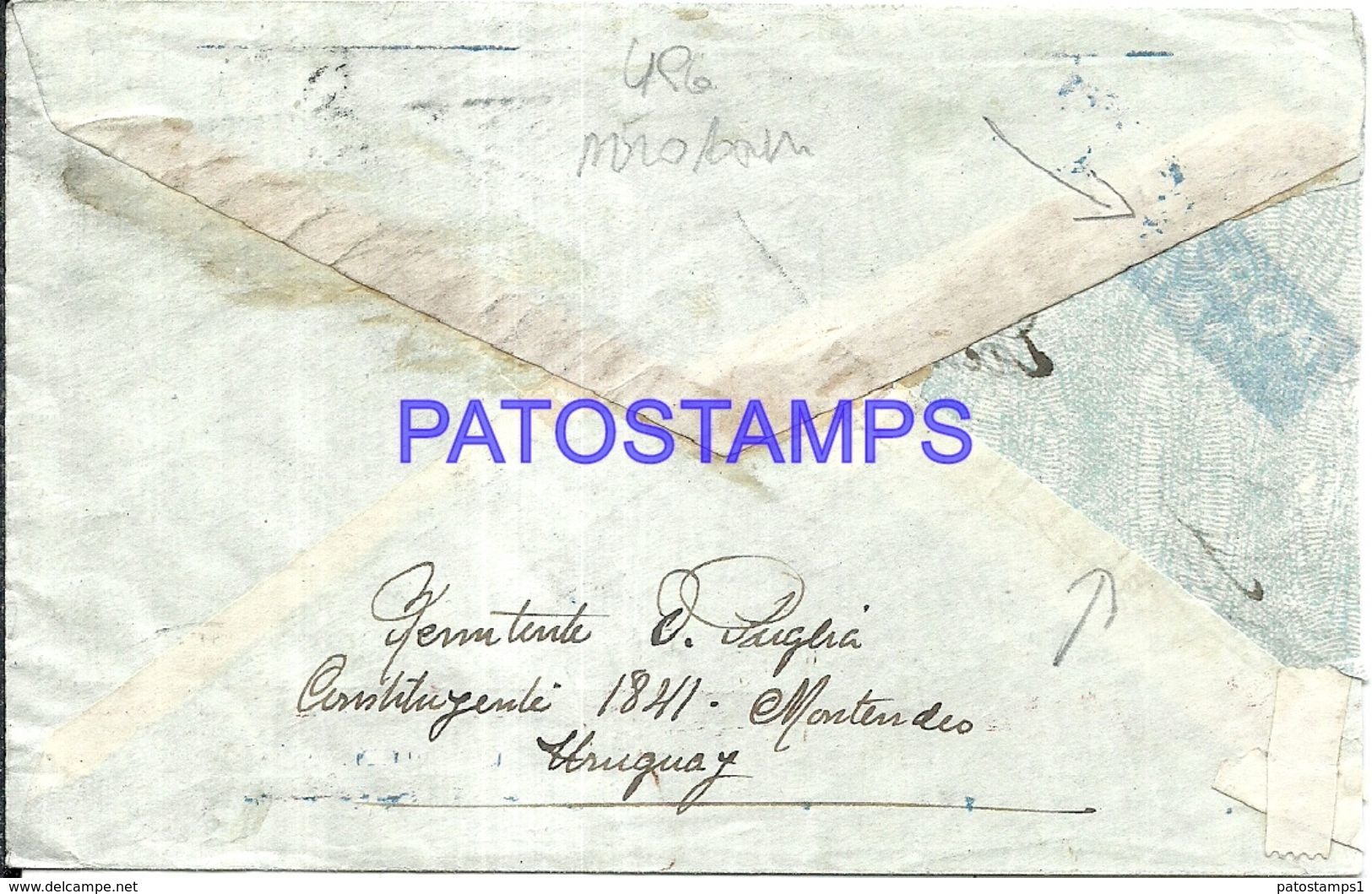 86413 URUGUAY MONTEVIDEO COVER AEROPOSTAL CIRCULATED TO FRANCE NO POSTAL POSTCARD - Uruguay