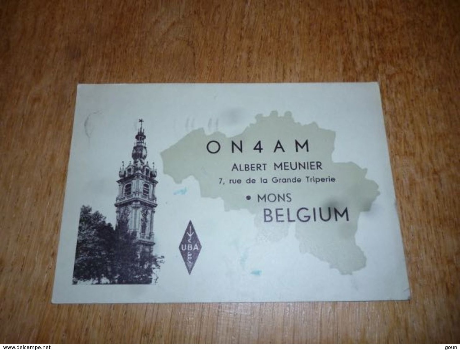 BC10-2-0-2 Carte Radio Amateur Belgique Mons Albert Meunier - Autres & Non Classés