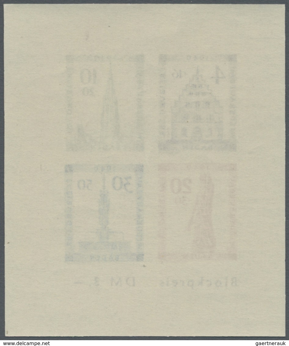 ** Französische Zone - Baden: 1949, Wiederaufbau-Block Ungezähnt Mit Plattenfehler "Farbfleck über 1. E - Altri & Non Classificati