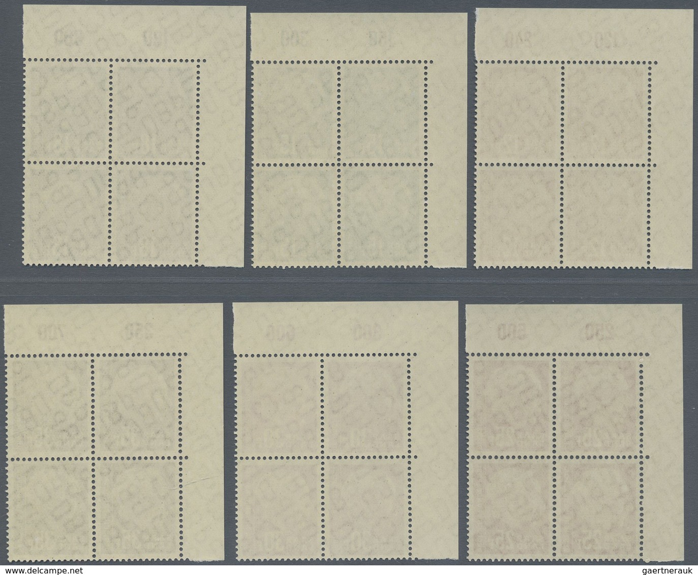 **/ Saarland (1957/59) - OPD Saarbrücken: 1957, "Heuss II" komplett, 20 postfrische Viererblocks, je aus