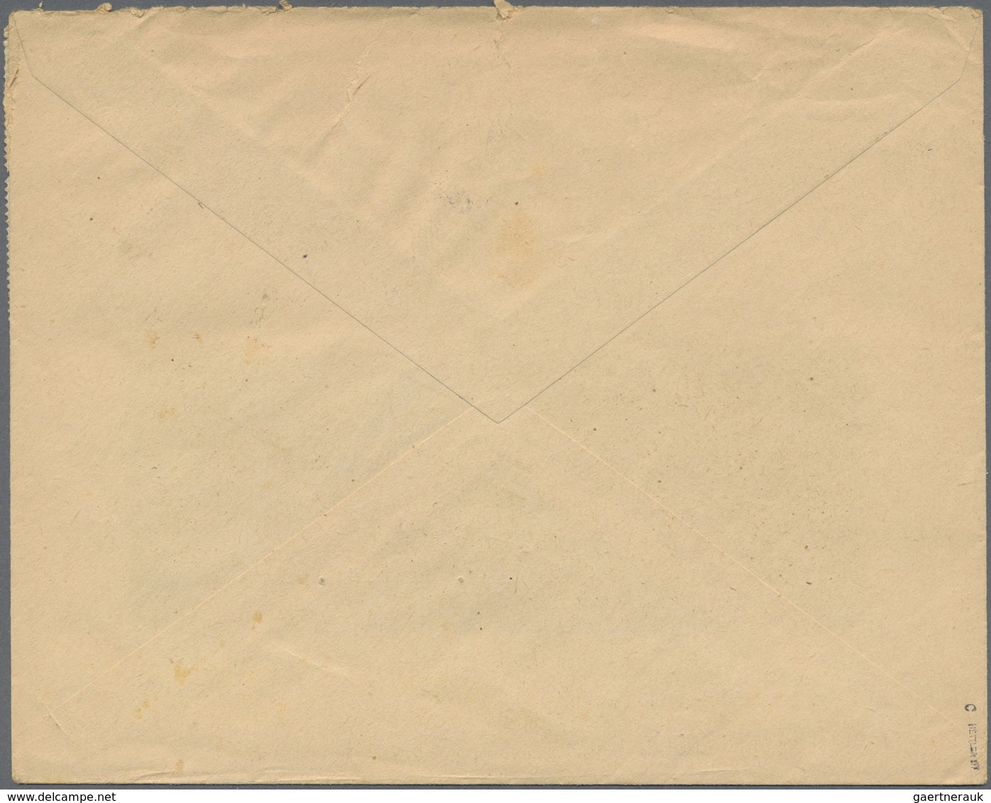 Br Bizone: 1945, 4 Pf AM-Post Engl. Druck, 12 Stück (zwei 6er-Blocks) Als Portogerechte MeF Auf Brief D - Altri & Non Classificati