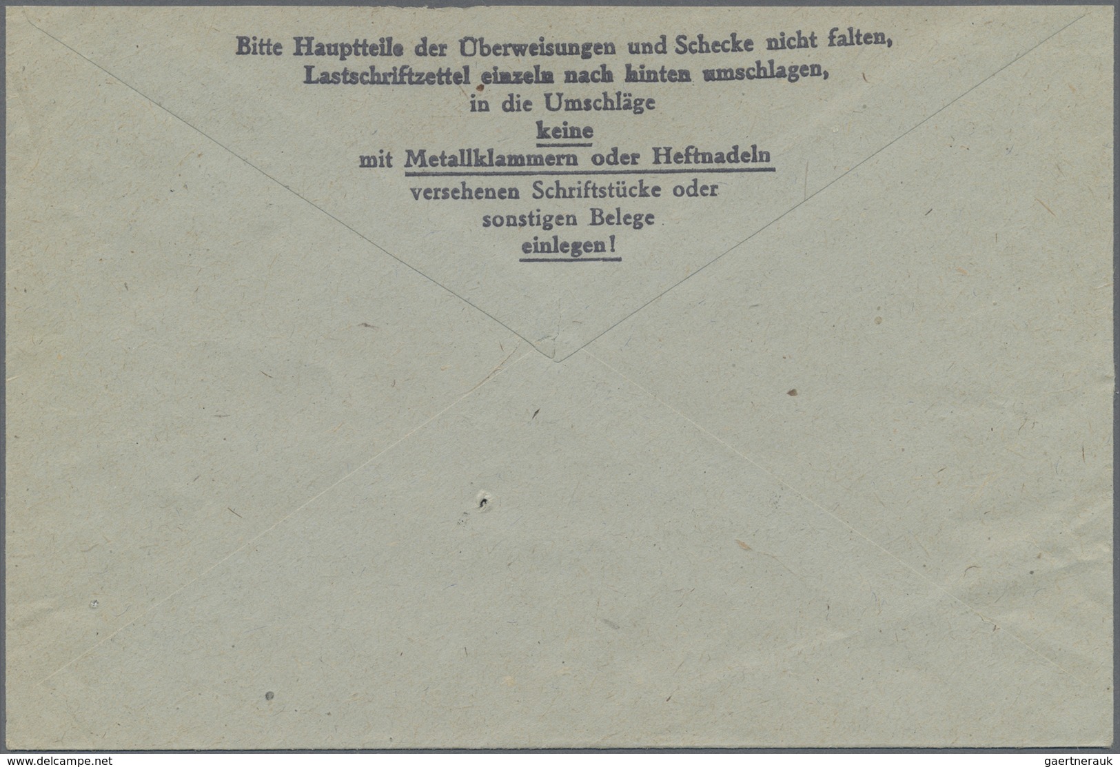 Br Bizone: 1945, 5 Pf AM-Post Dt. Druck, Portogerechte EF Auf Postscheckbrief Von Bremen 5, 15.1.46, An - Autres & Non Classés