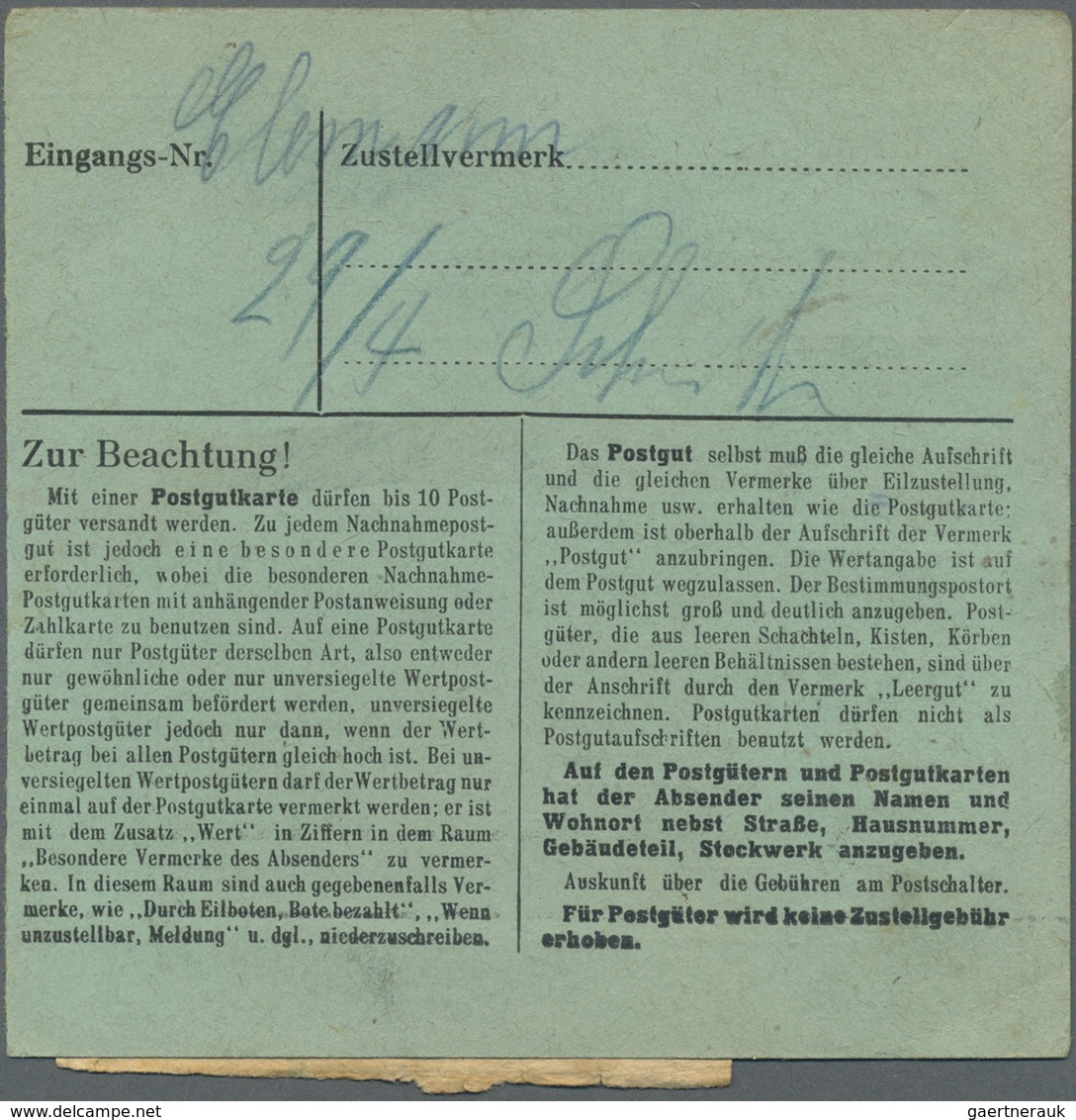 Br Bizone: 1945, 40 Pf Rosalila AM-Post, Gez. 11:11 1/2, Je 3 Stück Als MeF Auf Paketkarte Von Schaalby - Altri & Non Classificati