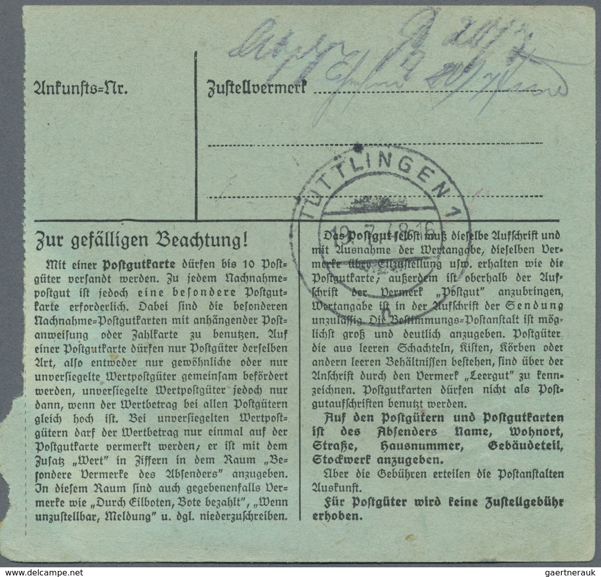 Br Bizone: 1948, 75 Ziffer Netzaufdruck, Waager. Paar Als Portogerechte MeF Auf Paketkarte Von Frankfur - Autres & Non Classés