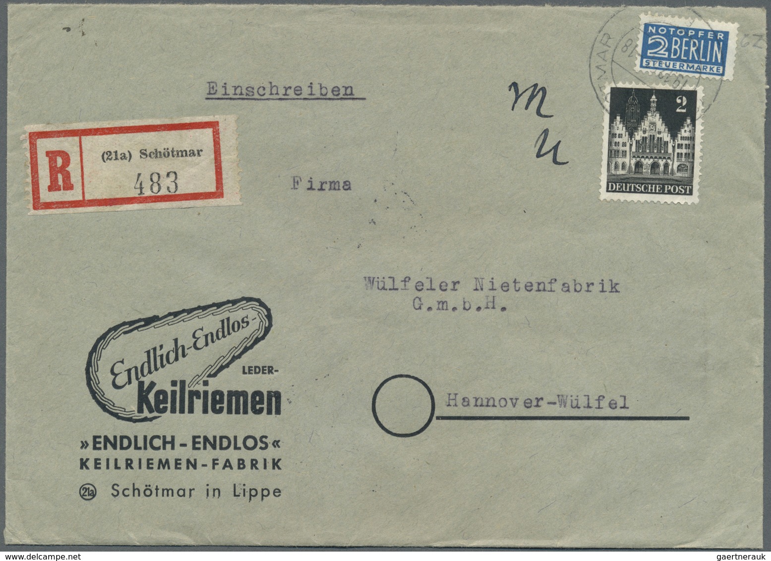 Br Bizone: 1952, 2 Pf Bauten Eng Gezähnt, 30 Stück Als Attraktive Und Sehr Seltene Portogerechte Massen - Sonstige & Ohne Zuordnung