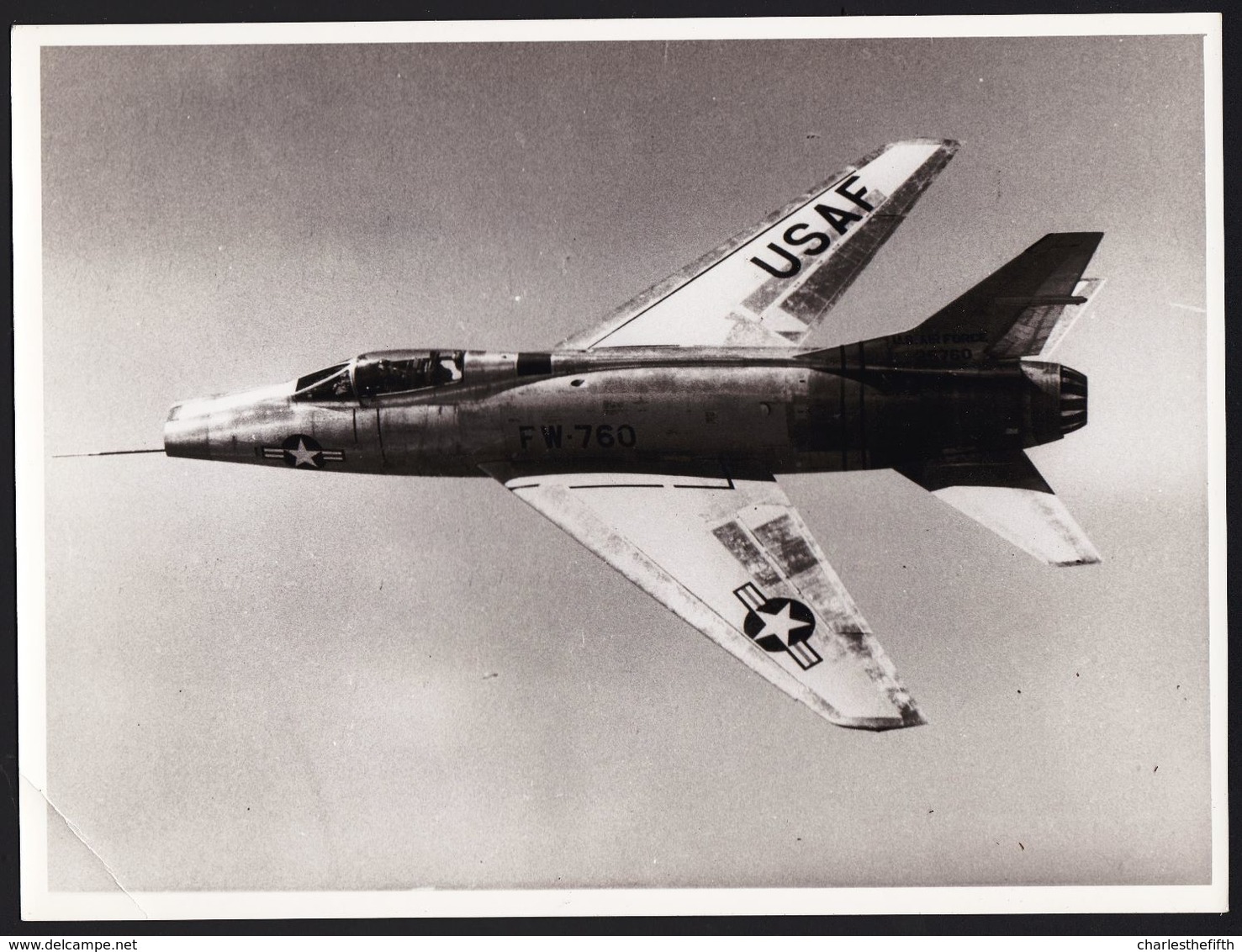 LARGE REAL PHOTO OF THE ** NORTH AMERICAN SUPER SABRE F100 ** BY THE BRITISH AIRCRAFT CORP. - MILITARY AIRCRAFT DIVISION - Aviación