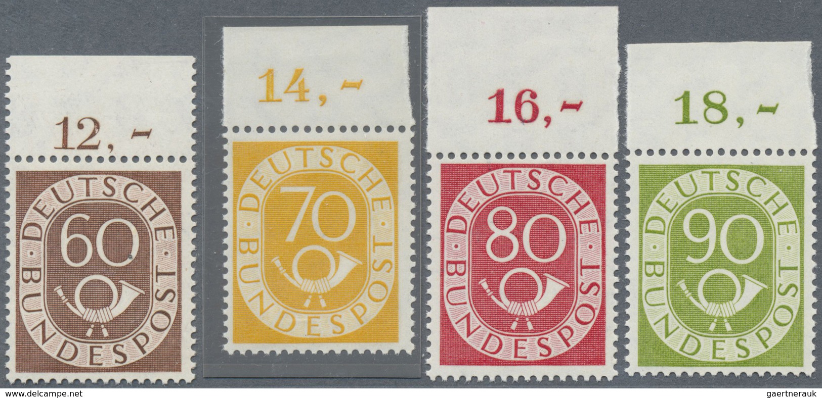 ** Bundesrepublik Deutschland: 1951, Ungefaltete Luxux-Oberrandsatz, Ränder Makellos, Postfrisch, Mi. F - Autres & Non Classés