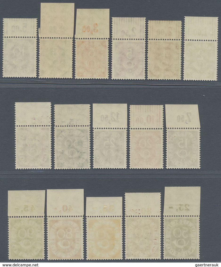 ** Bundesrepublik Deutschland: 1951, 2 Pfg. - 90 Pfg. Als Postfrischer Satz Vom Oberrand, Lt. Attest Sc - Autres & Non Classés