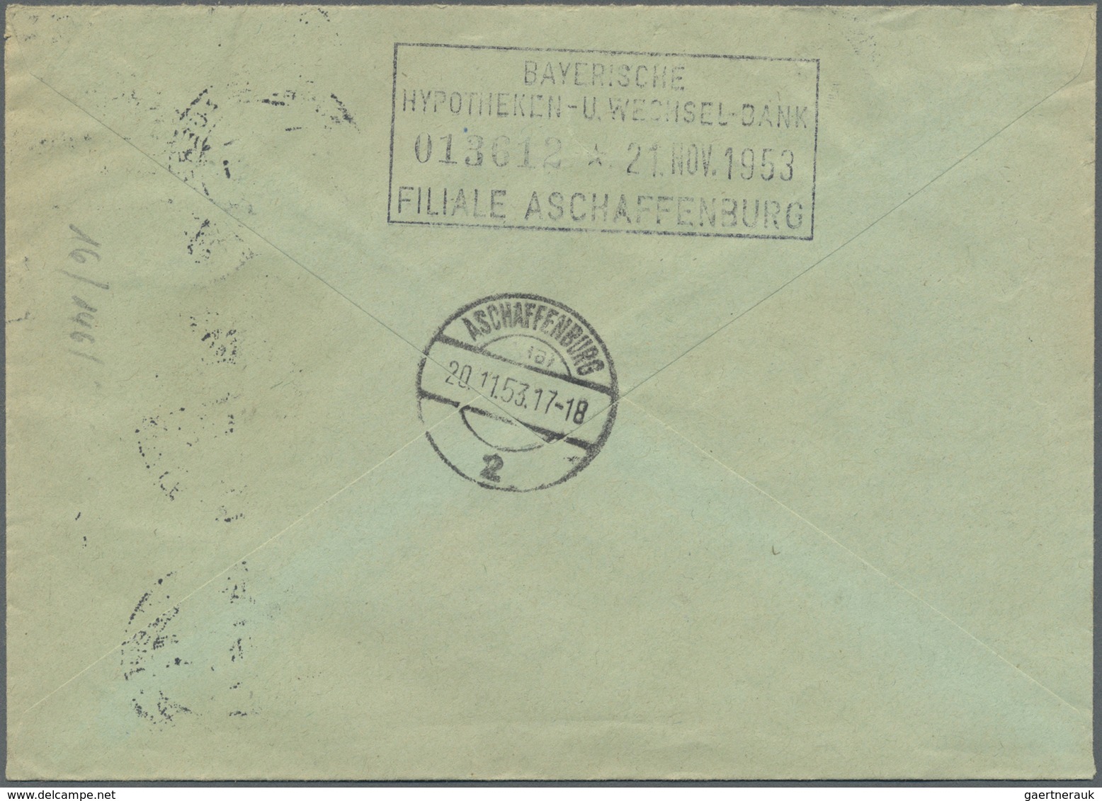 Br Bundesrepublik Deutschland: 1951, Posthorn 75 Pfg. auf Einschreib-Fernbrief-Eigenhändig aus Paderbor