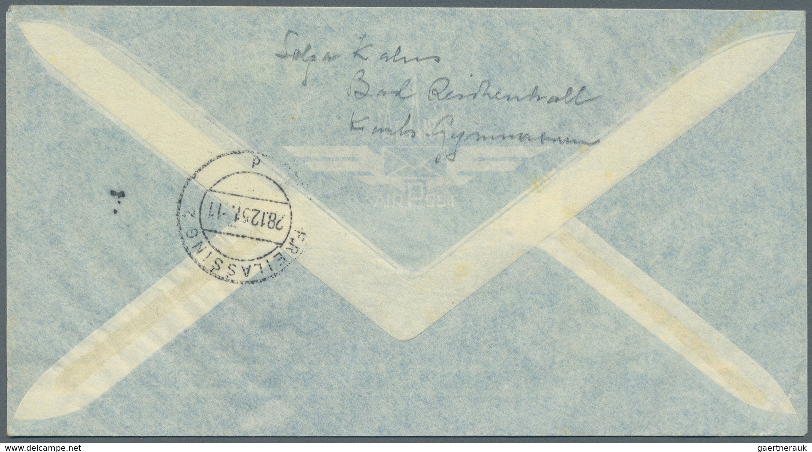 Bundesrepublik Deutschland: 1951: 40 Und 60 Pfg. Posthorn Je Vom Oberrand Auf Sammler-R-Brief Mit Er - Sonstige & Ohne Zuordnung