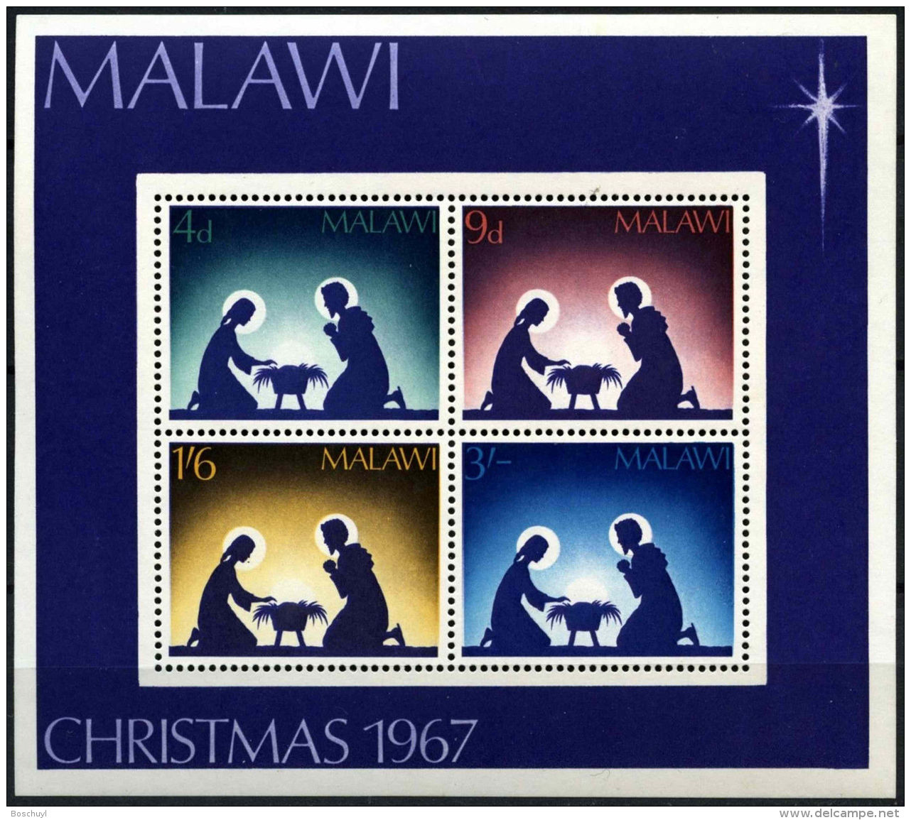 Malawi, 1967, Christmas, Religion, MNH, Michel Block 9 - Malawi (1964-...)