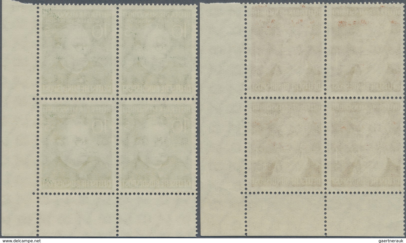 ** Bundesrepublik Deutschland: 1952, 4+2 Bis 30+10 Pf Wohlfahrt Komplett In 4er-Blöcken Vom Rechten Unt - Altri & Non Classificati