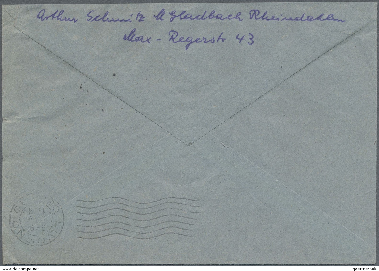 Br/ Bundesrepublik Deutschland: 1953, 10 Pfg. Deutsches Museum Dreimal Auf Brief Von Ersttag Ab (22a) M. - Altri & Non Classificati