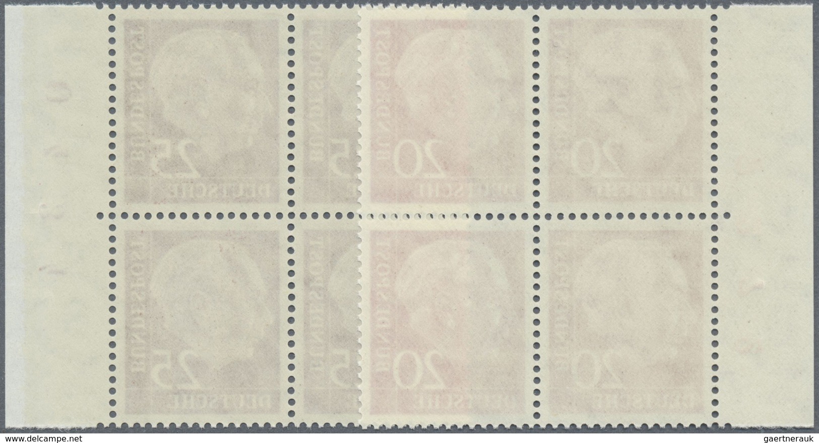 ** Bundesrepublik Deutschland: 1954, 8 Werte, 5 Pfg. 7Pfg.,10 Pfg., 15 Pfg., 20 Pfg., 25 Pfg, 30 Pfg, U - Altri & Non Classificati