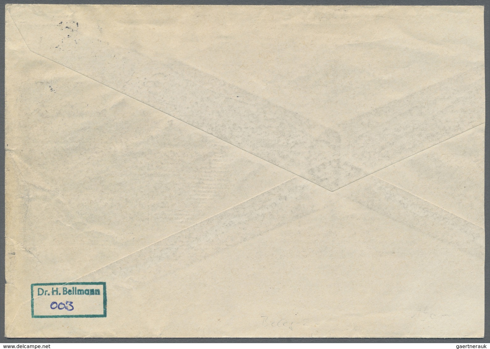 Br Bundesrepublik Deutschland: 1961. Versuchsbrief Mit 20 Pf Heuss "Entwertet". Letzte Verwendung Des P - Sonstige & Ohne Zuordnung