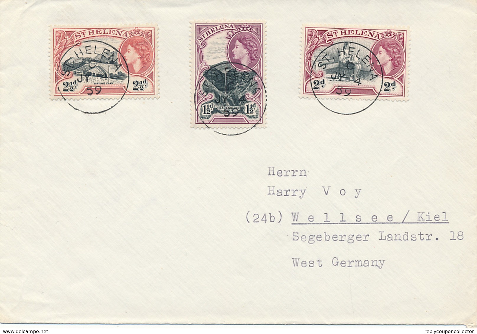 ST. HELENA  - 1960 , Brief Nach Kiel - St. Helena