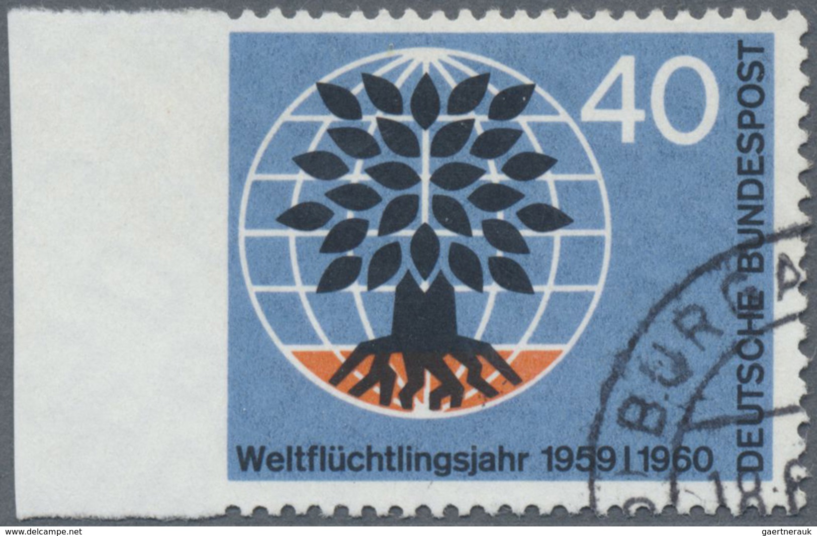 O Bundesrepublik Deutschland: 1960, 40 Pfg. Weltflüchtlingsjahr, Gestempeltes Exemplar Vom Linken Seit - Altri & Non Classificati