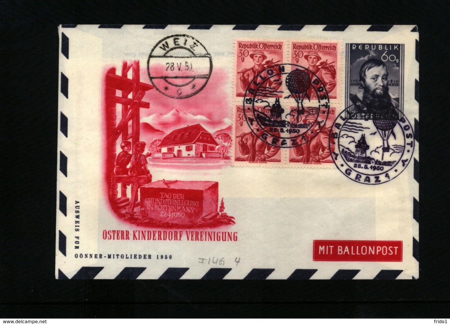 Austria / Oesterreich 1950 Ballonpost Interesting Cover - Balloon Covers