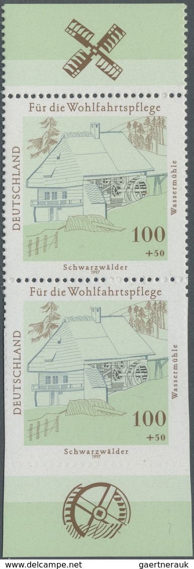 ** Bundesrepublik Deutschland: 1997, 100 Pfg. + 50 Pfg. Mühlen Im Senkrechten Paar, Untere Marke Unten - Altri & Non Classificati