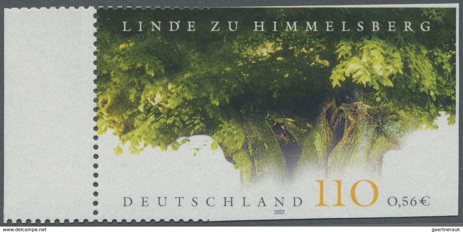 ** Bundesrepublik Deutschland: 2001, 56 C. Linde Von Himmelsberg Mit Abart "rechts Ungezähnt Und Waager - Altri & Non Classificati