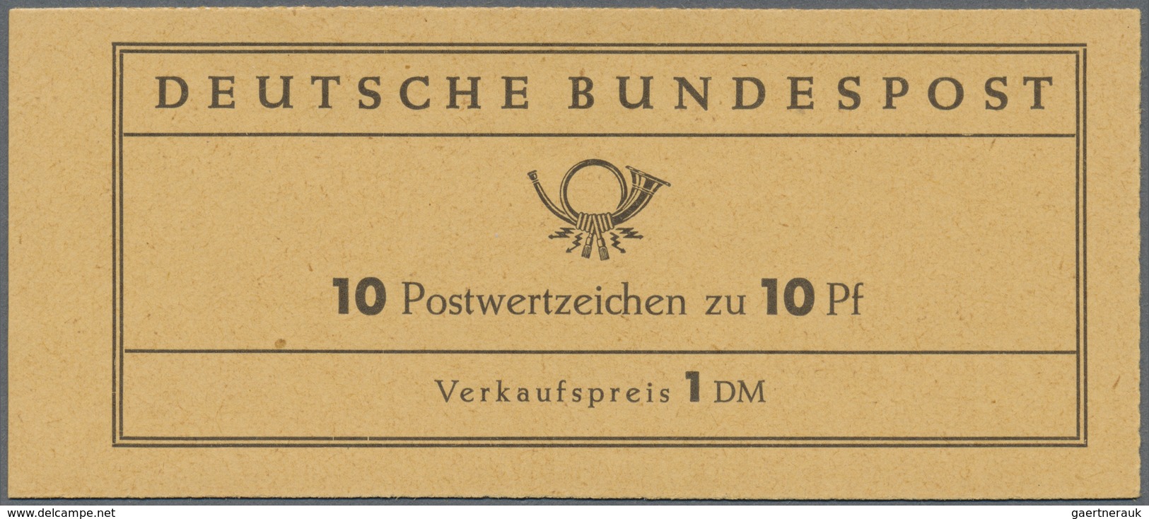 ** Bundesrepublik - Markenheftchen: 1960, Heuss III Versuchsheftchen Mit Hbl. 9 Mit Bogen-Laufnummer, A - Autres & Non Classés