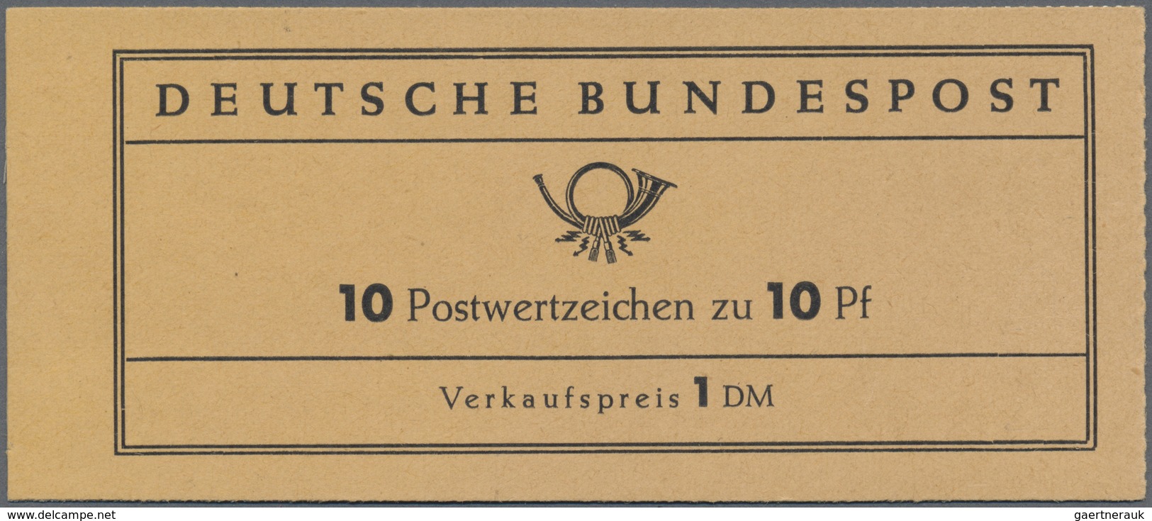 ** Bundesrepublik - Markenheftchen: 1960. Markenheft Heuss I Erstauflage Als Zwischentype Mit Rahmen 2. - Autres & Non Classés