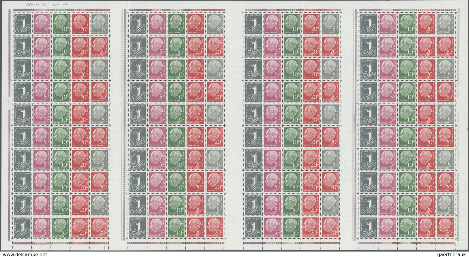 ** Bundesrepublik - Markenheftchenbogen: 1960, Heuss MH-Bogen Postfrisch Mit Der üblichen Versandstelle - Altri & Non Classificati