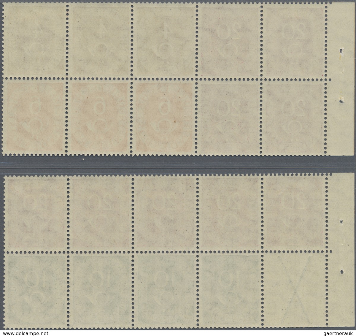 ** Bundesrepublik - Zusammendrucke: 1951, Die Ersten Beiden Heftchenblätter Aus Zusammendruckbogen Post - Se-Tenant