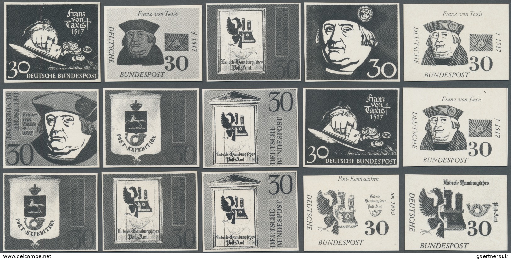 Bundesrepublik - Besonderheiten: 1967, 450. Todestag Von Franz Von Taxis: 36 Meist Verschiedene Schw - Sonstige & Ohne Zuordnung