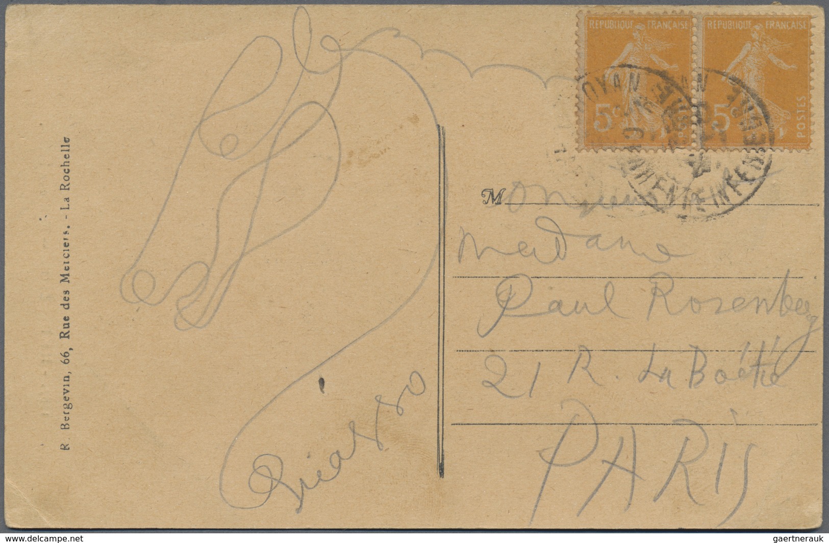 Autographen: PICASSO Pablo, A ORIGINAL HANDDRAWN CARD With Motive Horse's Head + Signature Both Unif - Sonstige & Ohne Zuordnung