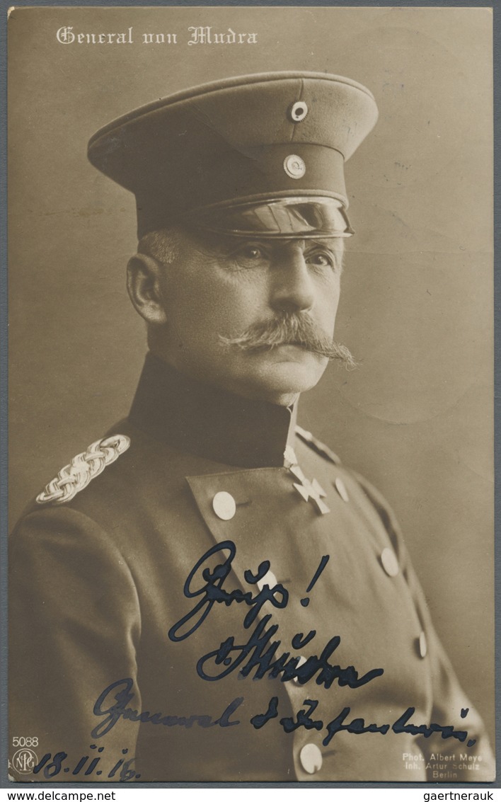 Autographen: 1916, Autograph "General Von Mudra" Mit Originalunterschrift Auf Ansichskarte Mit Fp- U - Sonstige & Ohne Zuordnung