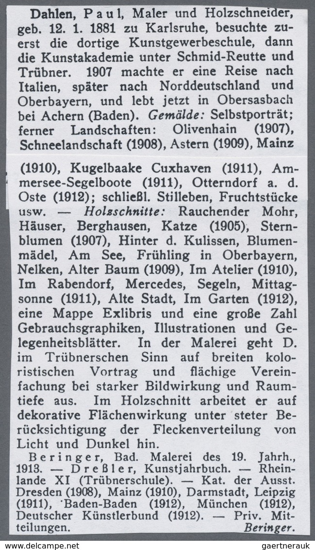 Ansichtskarten: Künstler / Artists: DAHLEN, Paul (181-1954), Deutscher Maler Und Grafiker. "Colonial - Non Classificati